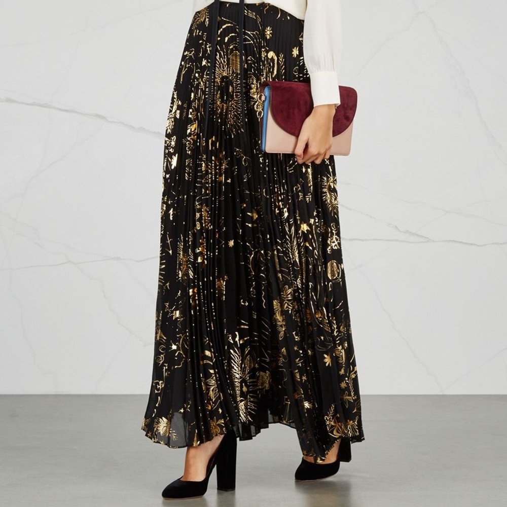 Alice & Olivia Shannon Sun Print Maxi Skirt size 0